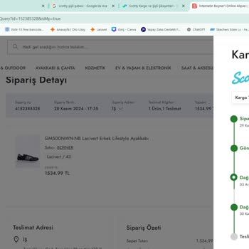 Scotty Kargo: Zamanında Teslim Edilmeyen Boyner Siparişi