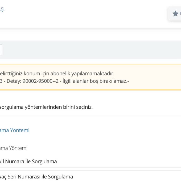 Abonelik Başlatma Hatası: Sayaç Numarası Sorunu