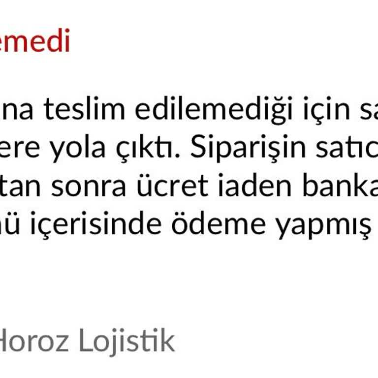 Kargo Teslimatında Sorun Ve Yanıltıcı Bilgilendirme
