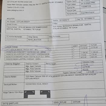 Yataş'tan Uyku Seti İadesinde İlgisizlik Ve Yanıltıcı Bilgi