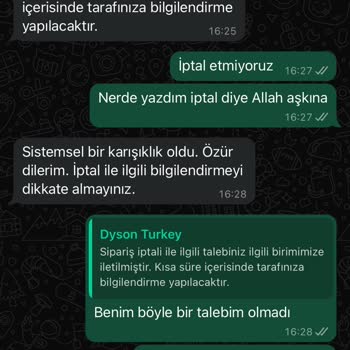 Dyson Siparişim İptal Edildi, Mağdur Oldum