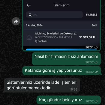 Dyson Siparişim İptal Edildi, Mağdur Oldum