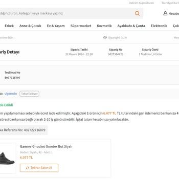 Yanlış Ürün Ve İade Sürecinde Mağduriyet