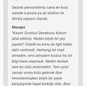 Beklenen Kutunun İptali Ve İletişimsizlik Sorunu