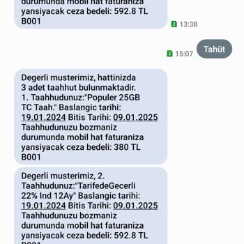 Vodafone'da Cayma Bedeli Ve İptal Sorunu