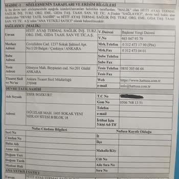 Hitit Ayaş Termal'de Sözleşme Yanıltmacası Ve Geri Ödeme Sorunu