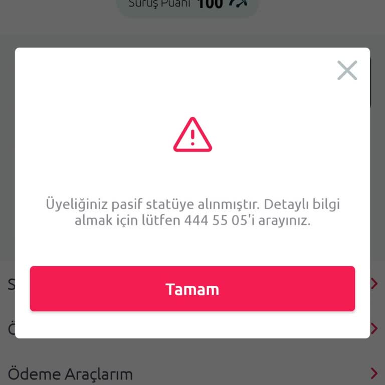 Tiktak Kirala Haksız Üyelik Pasifleştirmesi