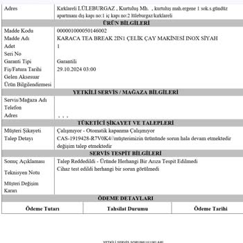 Karaca'nın Müşteri Hizmetleri Ve Ürün Kalitesi Hayal Kırıklığı