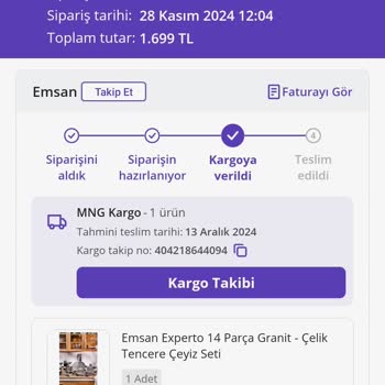 Emsan Satıcısından Kargolanmayan Tencere Seti