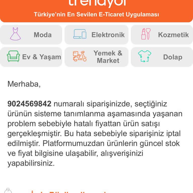 Trendyol'da Yanlış Fiyatlandırma Ve Sipariş İptali Şoku