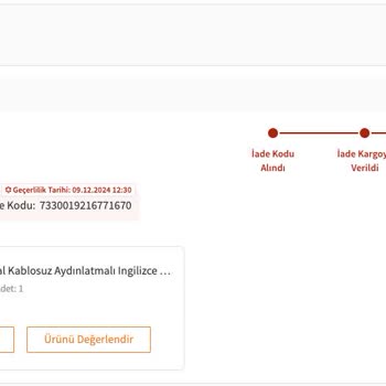 Yanlış Gönderilen Ürün Ve Değişim Sorunu