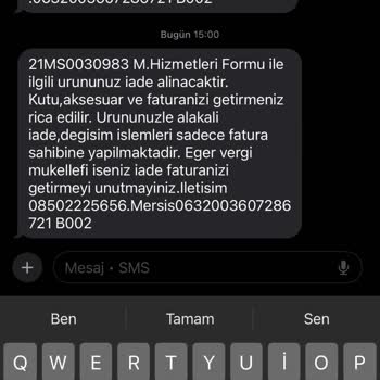 Yanlış Gönderilen Ürün Ve Değişim Sorunu