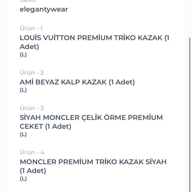 Eleganty Wear Eksik Ürün Ve İletişimsizlik Sorunu!