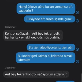 EFT Süresi Ve Müşteri Hizmetleri Sorunu