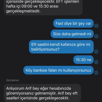 EFT Süresi Ve Müşteri Hizmetleri Sorunu