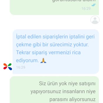 Stokta Olmayan Ürün Ve Geciken Para İadesi