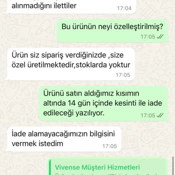Vivense'de İade Sorunu: Seri Üretim Mağduriyeti