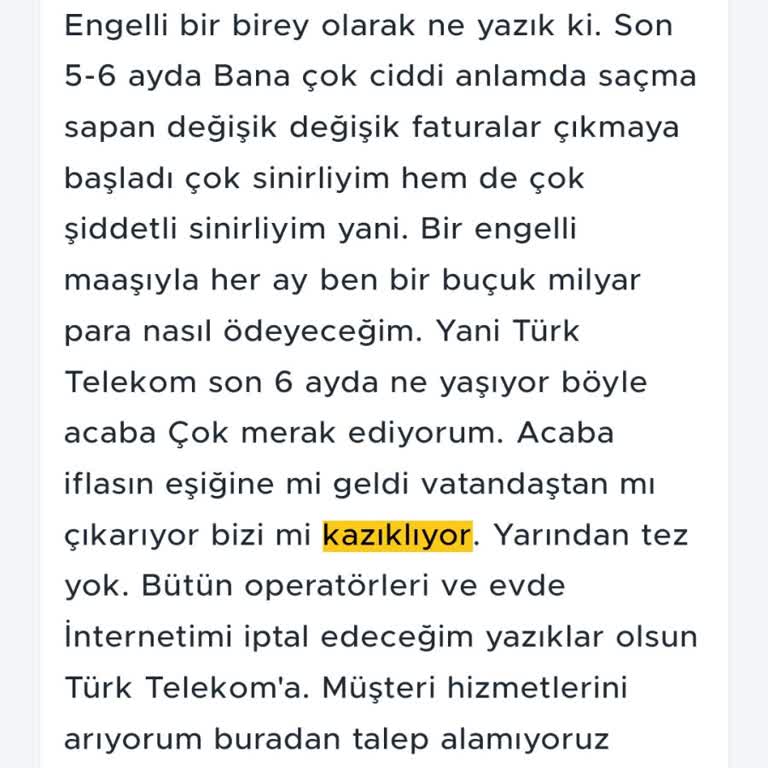 Türk Telekom'un Fatura Sorunları Ve Engelli Hakları İhlali