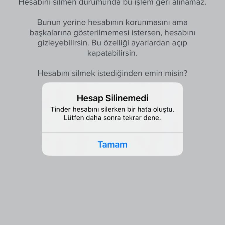Tinder Hesabımda Sürekli Aynı Kişiler Ve Silinemeyen Hesap Sorunu