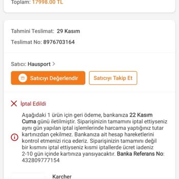 Trendyol'da İade Sorunu Ve Müşteri Hizmetleri Cevapsızlığı