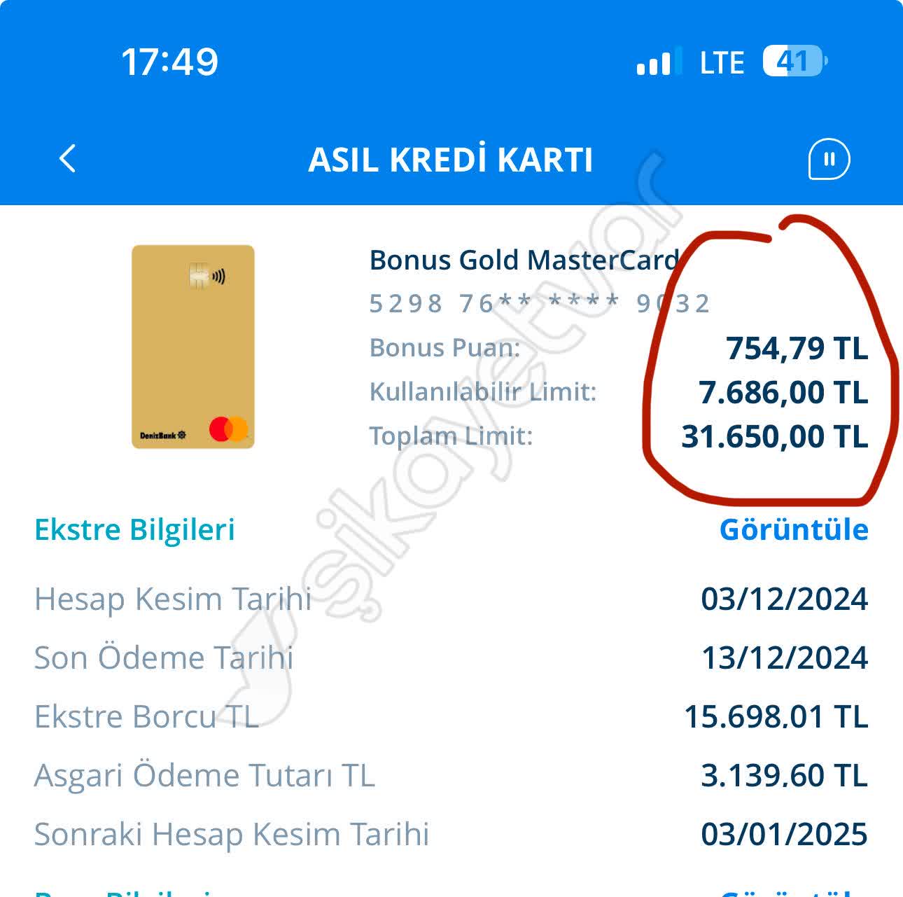 Denizbank Eksik Bonus Yüklemesi: 3000 TL Yerine 750 TL - Şikayetvar