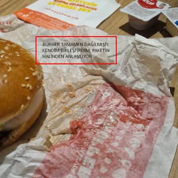Burger King Siparişim Soğuk Ve Dağınık Geldi, İade Sorunu Yaşıyorum