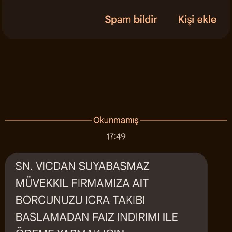 Yanıltıcı Borç Bildirimi Ve Kişisel Veri İhlali Şikayeti