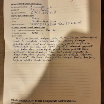 Zara Mağazasındaki Değişim Sorunu Ve Müşteri Hizmetleri Eksikliği