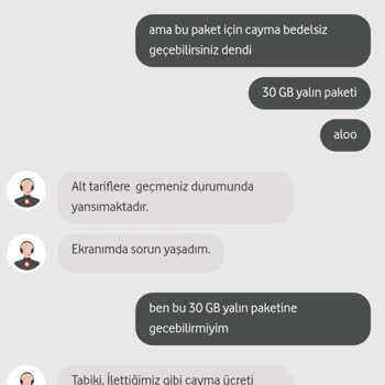 Vodafone'dan Çelişkili Paket Bilgilendirmesi