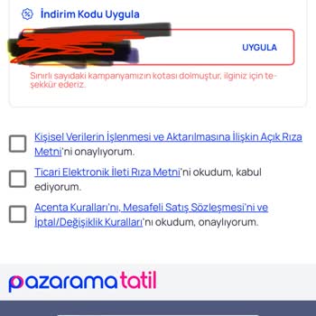 Pazarama'nın İndirim Kodu Mağduriyeti