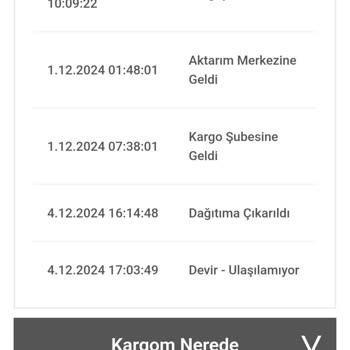 Kargo Teslimatında Yanıltıcı Güncelleme