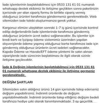 İade Politikası Ve Ürün Kalitesi Hayal Kırıklığı