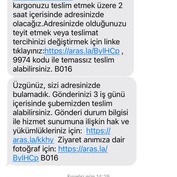 Aras Kargo Teslimatında Sürekli Aksaklık