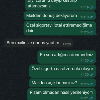 Zorunlu Olmayan Sigorta Yenilemesi Ve İptal Talebi