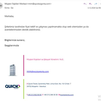 Quick Sigorta İle Zeyil İşlemi Çıkmazı: Çözüm Yok