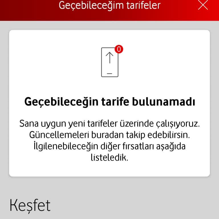 Vodafone'un Tarife Önerisi Eksikliği Can Sıkıyor