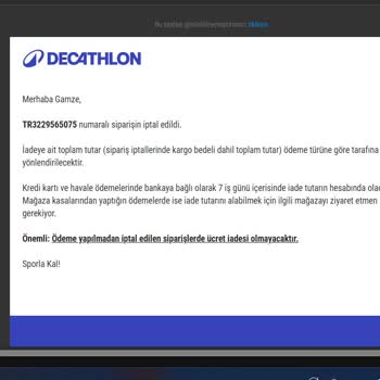 Siparişim Sebepsiz İptal Edildi, Hediye Planlarım Altüst Oldu