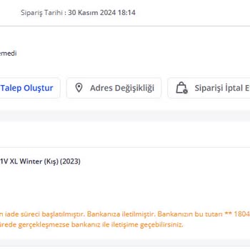 Stokta Olmasına Rağmen İptal Edilen Kışlık Lastikler Ve Yetersiz Müşteri Hizmeti