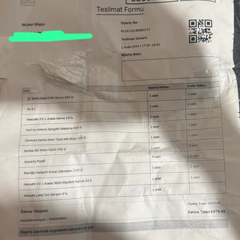 A101 Kapıda Hizmetinde Tarihi Geçmiş Ürün Ve İade Sorunu