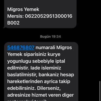 Sipariş İptali İle Mağduriyet Yaşatan Hizmet