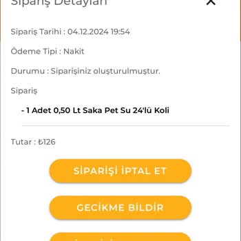 Saka Su Siparişinde Teslimat Ve İptal Sorunları