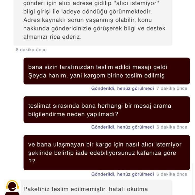 Teslim Edilmeyen Sipariş Ve Yanıltıcı Bilgilendirme