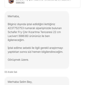 Yanlış Fiyatla İptal Edilen Siparişlerin Telafisi