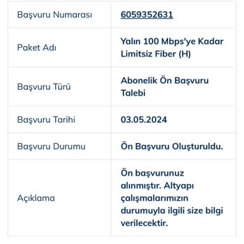 Fiber İnternet Başvurumuzda Süreç Yönetimi Sorunu