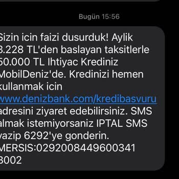 Denizbank'ın Yanıltıcı Kredi Kampanyaları Ve Gerçek Dışı Ödeme Bilgileri