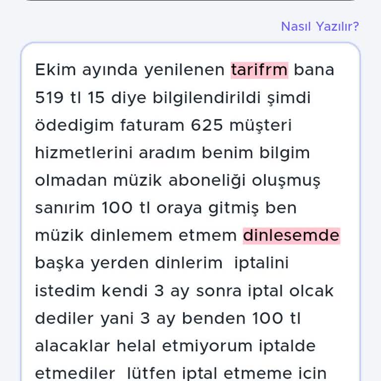 Yanlış Bilgilendirme Ve İstenmeyen Abonelik Sorunu