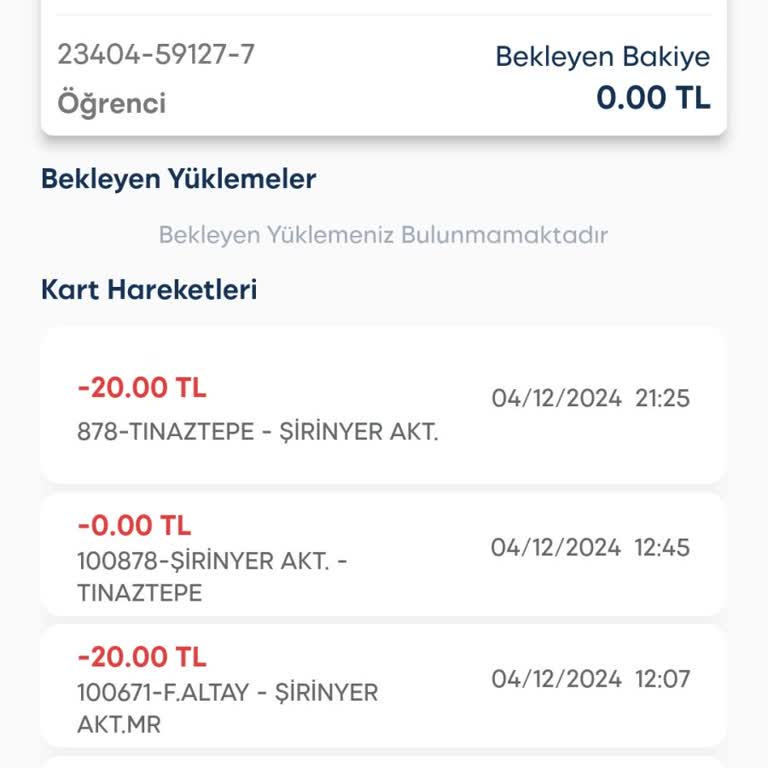 Ulaşım Kartı Ücret Sorunu