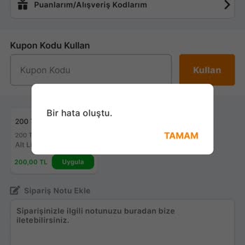 Migros Sanal Market'te İndirim Kuponu Sorunu