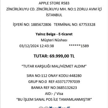 Yetkisiz Apple Store Alışverişi: Acil İptal Talebi