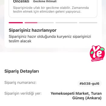Yemek Sepeti Market'te İptal Edilemeyen Sipariş Ve Uzayan Bekleme Süresi